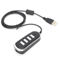 Pikkukuva 2 / 5: Puhelinkeskuksen kuulokemikrofonin sovitin, langallinen 3,5 mm naaras - USB uros