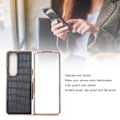 Pikkukuva 6 / 8: Puhelimen suojakotelo Samsung Galaxy Z Fold 4:lle Nano Plating Crocodilian Pattern Aito nahka naarmuuntumaton sininen