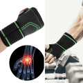 Miniatyrbild 3 av 5: Sport Protection Wristband Bracer Hand Wrist Guard med tryckbälte (M)
