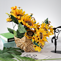 Miniatyrbillede 7 af 8: Håndholdt Blomsterkurv Vandtæt Vævning Rustik Håndlavet Blomsterarrangement Kurv Flettet Blomsterkurv