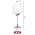 Miniatyrbild 2 av 5: Lyxiga Vinglas, Överdimensionerad Stilren Design Tysktillverkad Tritan Kristallglas Stjälkglas Kollektion, Diskmaskinsäker för Vardagsbruk, 380ml (Förpackning med