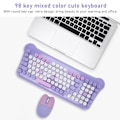 Miniatyrbillede 4 af 5: Trådløst tastatur og mus 2.4Ghz forbindelse sødt tastatur mus sæt til Windows 98 7 8 10 11 PC bærbar