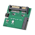 Miniatyrbillede 2 af 5: Høj kvalitet 2,5 tommer SATA3 NGFF til 2,5 tommer SATA Riser-kort M2 NGFF-adapter