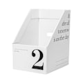 Miniatyrbillede 1 af 5: Vertikal mappeholder til papir, nummerering, slank skrivebordsarrangør til bøger, notesbøger, magasiner, kuverter