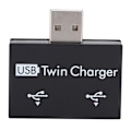 Miniatyrbild 2 av 2: Mini högkvalitativ laddare förlängare USB-hubb för bärbar dator/skrivbord svart
