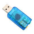 Miniatyrbilde 4 av 5: USB 2.0 Virtuell Ekstern Mikrofonhøyttaler 3D 5.1 Kanals Lyd PC Lydkort Adapter