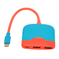 Miniatyrbild 1 av 5: Bärbar TV-dockningsstation 4K USB3.0 PD Snabbladdning 3 i 1 HD Multimedia Interface Adapter Hub Dock för Switch