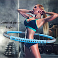 Miniatyrbild 5 av 5: Justerbar Viktad Hula Hoop, Kärnmuskelintensitet för Träningsentusiaster, Lätt att Bära Design för Mångsidiga Träningspass, Bränn Kalorier med Dynamik