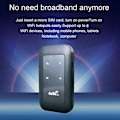 Miniatyrbillede 4 af 5: 4G WiFi-router med Micro SIM-kortslot, 150 Mbps, 8 brugere, 2100 mAh mobil WiFi-hotspot til bærbar computer, telefon og computer
