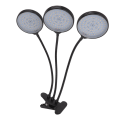 Miniatyrbilde 4 av 5: LED 45W plantevekstlampe med 3 hoder, klips på USB-strømforsyning Gr