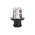 Miniatyrbilde 1 av 5: 1 stk. Bærbar lighterformet metallskjult oppbevaringsboks for piller (svart og sølv) 28*38mm
