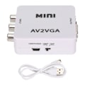 Pikkukuva 4 / 5: 480P Mini Composite AV VGA-sovitin TV-digiboksi Audio Video -muunnin (valkoinen)