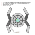 Miniatyrbild 3 av 5: Laptop Cooler Pad med Luminous Large Fan USB Notebook Computer Foldable Stand DRS08(Svart )