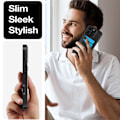 Miniatyrbild 5 av 5: Anti Drop Telefonhylsor med Kortfack i Robust Leder för iPhone 16 Pro