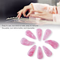 Miniatyrbild 7 av 8: 8 st Guzheng fingerpicks i silikonpolymer - Delikat, slät yta, elastisk, professionell Guzheng nagelskydd, persikafärg