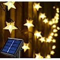 Miniatyrbillede 3 af 6: Solar Lyskæde Udendørs 7M 50 LED Vandtæt Stjerne Dekorativ Jule Solcellelampe til Fest, Bryllup, Have, Butik, Hjem Udendørs (Gul) Blanc