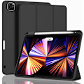 Miniatyrbild 1 av 8: Fodral för iPad Pro 11 tum med inbyggd pennhållare, Slim Trifold Smart Cover, mjukt PU-läder, TPU-baksida, stöd för 2:a generationens penna laddning, Auto