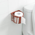 Miniatyrbilde 1 av 2: Toalettpapirholder Veggmontert Toalettpapir Kurv Heavy Duty Bad Oppbevaringshylle for HusholdningRød