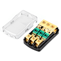 Miniatyrbillede 4 af 5: 0/2/4 Gauge Til 4/8/10 Gauge Ud 60A 3-vejs Mini ANL Sikringsholder Fordelingsblok til Autolydsystem