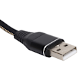 Miniatyrbild 6 av 8: Micro USB-laddningskabel förlängd nylonflätad snabbladdningssladd för Android-mobiltelefonerSvart