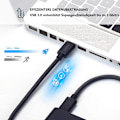 Miniatyrbillede 5 af 5: Usb 3.0 A til A 1,8 meter han kabel 90 cm, Usb kabel til Usb han til han Usb ledning med guldbelægning