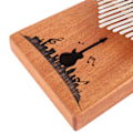Miniatyrbillede 6 af 8: Tommelfingerklaver 17 Tangenter Mahogni Nemt Spil Bærbart Tommelfingerklaver Kalimba med Stemmehammer Tekstbog