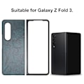 Pikkukuva 7 / 8: Galaxy Z Fold 3:lle tarkoitettu nahkainen puhelinkotelo, pölytiivis, taittuvan näytön puhelinkotelo, tummanvihreä