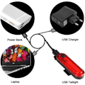 Pikkukuva 4 / 5: Polkupyörän valo, USB-ladattava LED-takavalo, 2 kpl, kirkas pyörän takaturvallisuusvalo (punainen) -