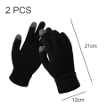 Miniatyrbillede 2 af 5: Vinter Touchscreen Handsker Varme Fleece Foret Strikkede Handsker Elasti