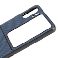 Miniatyrbillede 5 af 8: Kulfiber tekstur foldbar telefonbeskyttende etui mobiltelefonbeskyttelsescover til Oppo Find N2 Flip Blå