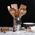 Miniatyrbilde 4 av 5: Treskjeer i tre for matlaging, nonstick kjøkkenredskaper, tre