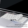 Miniatyrbillede 1 af 5: Ultra tynd tastaturbeskytter kompatibel med MacBook Pro med Touch Bar 13/15 tommer (A1706 / A1707) hud -US layout