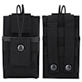 Miniatyrbillede 1 af 7: Bærbar nylon walkie talkie taskepose radioholder etui til udendørs sport sort
