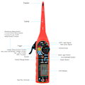 Miniatyrbilde 4 av 5: Automatisk krets tester multimeter lampe bilreparasjon bil elektrisk diagnose verktøy rød