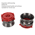 Miniatyrbilde 7 av 8: 1 Par NAB Hub-adaptere Profesjonelle Polerte Aluminiumspole-til-Spole Båndåpner for Studer ReVox for Akai for Teac Grå