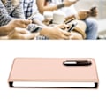 Miniatyrbillede 1 af 8: Telefon Etui Beskyttende Cover til Samsung Galaxy Z Fold 4 Nano Plating Ægte Læder Ridsefast Pink