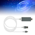 Miniatyrbillede 6 af 8: Adapterkabel Type C til High Definition Multimedia Interface-kabeladapter PVC-kobber til telefon, bærbar computer, hvid