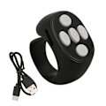 Miniatyrbilde 2 av 8: Smart Ring Controller Bluetooth 5.3 Trådløs Fjernkontroll Sidevender for Tik Tok Elektronisk Bok Svart