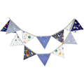 Miniatyrbillede 1 af 5: 3,3 m Vimpelguirlande, Vintage Trekant Vimpelbanner