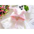 Miniatyrbillede 4 af 5: Baby Girls Pels Fleece Pageant Frakke Vinter Varm Jakke Hoodie O