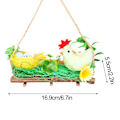 Miniatyrbild 7 av 7: Realistiskt Mini Fågelbo, Sisal Påskdekorationer För Dina Ytterdörrar Som Ger Vårens Charm
