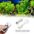 Miniatyrbillede 8 af 8: LED Akvarielys Mikro Landskab Fisketank Fjernbetjening Lys til Mellem Små Fisketanke med Hex Firkantede Blokke Hvid Linje