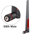Miniatyrbilde 1 av 7: SMA hann Y210 2.4G 5.8G Dual Band High Gain WiFi 12DBI Antenne for trådløse rutere Svart