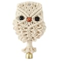 Miniatyrbild 2 av 2: Handgjord Uggla Macrame Väggbonad För Vardagsrumsdekoration, Boho Heminredning (Naturbeige, 19,8 cm X 11,9 cm)