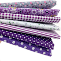 Miniatyrbilde 3 av 5: 7 stk 25 x 25 cm bomullsblanding tekstil håndverk stoffpakke Fat Quarter Patchwork forhåndskutte dynelapper for DIY sying Scrapbooking prikk blomstermønster