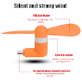 Pikkukuva 1 / 2: Kannettava kädessä pidettävä mikro-USB-pieni tuuletin Erittäin hiljainen USB-tuuletin Android OTG -älypuhelimille (Oranssi)