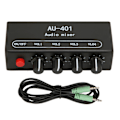 Pikkukuva 2 / 5: Stereo Mikseri 4 sisään 1 ulos Riippumaton Äänenvoimakkuuden Säätö 3.5mm Mini Äänen Mikseri Kuulokevahvistimelle PC