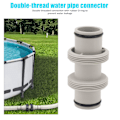 Miniatyrbillede 7 af 8: Pool Slange Adapter 1.5in til 1.5in Lige Samling Pool Slange Konnektor Pool Gevind Slange Konnektor Til Intex