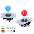 Miniatyrbild 5 av 5: 2-spelars arkadspel DIY-kit joystick-set LED-arkadknappar för dataspel 5V