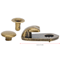Miniatyrbillede 1 af 2: Legering Støvler Krog Nitte med Tape Bronze Vandresko Fastener Stykke Beklædningstilbehør